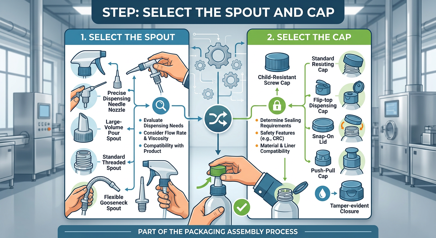 Select the Spout and Cap
