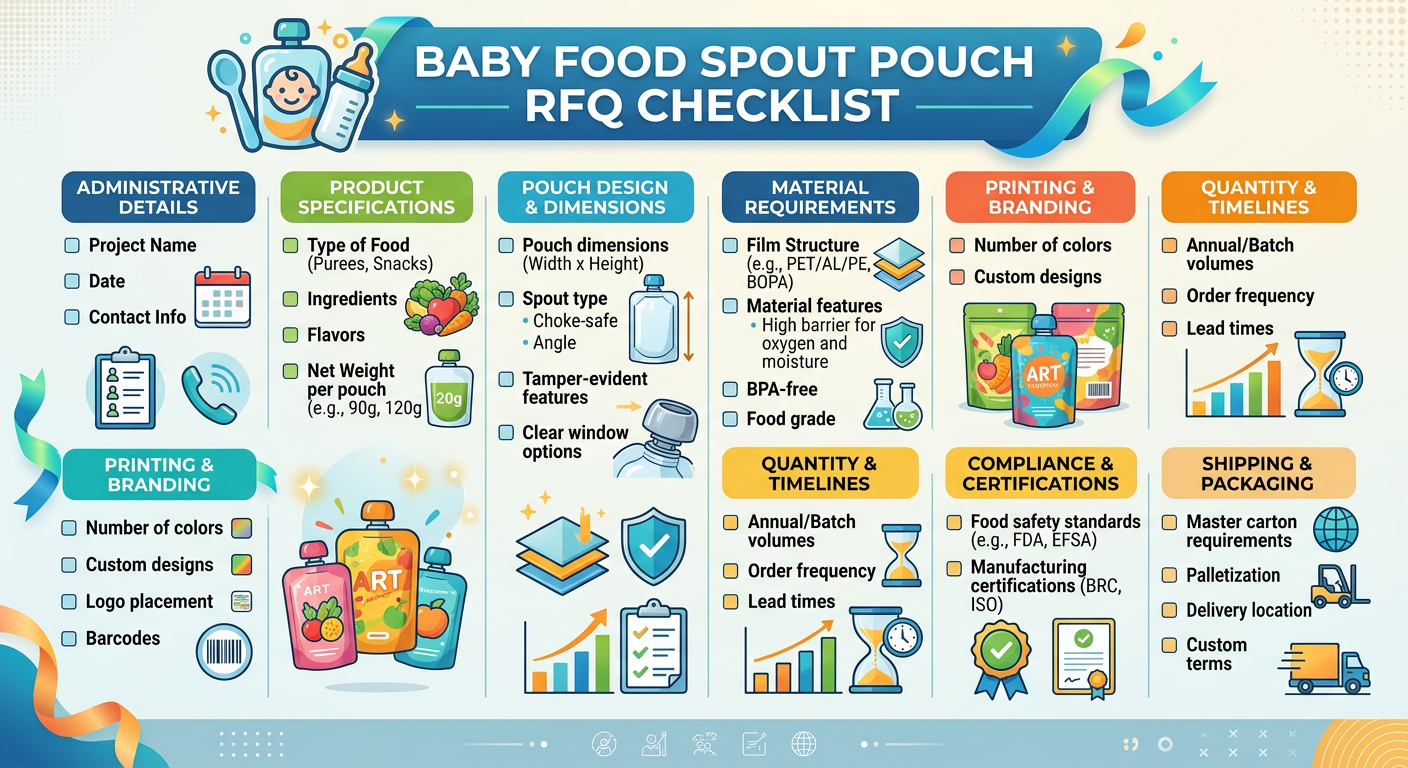Baby Food Spout Pouch RFQ Checklist