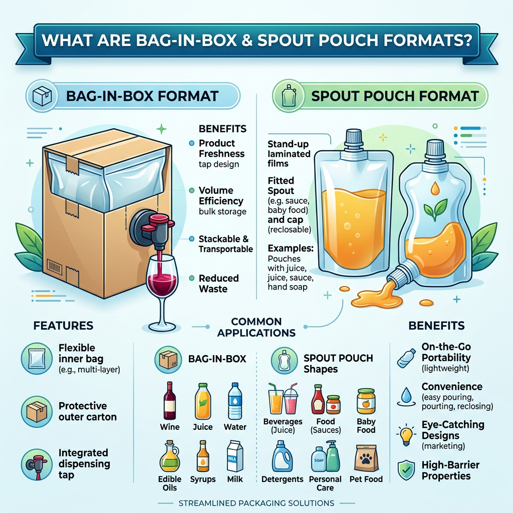 What Are Bag-in-Box and Spout Pouch Formats?