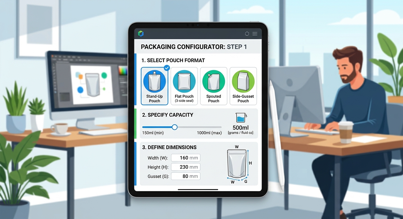 Select Pouch Format, Capacity, and Dimensions
