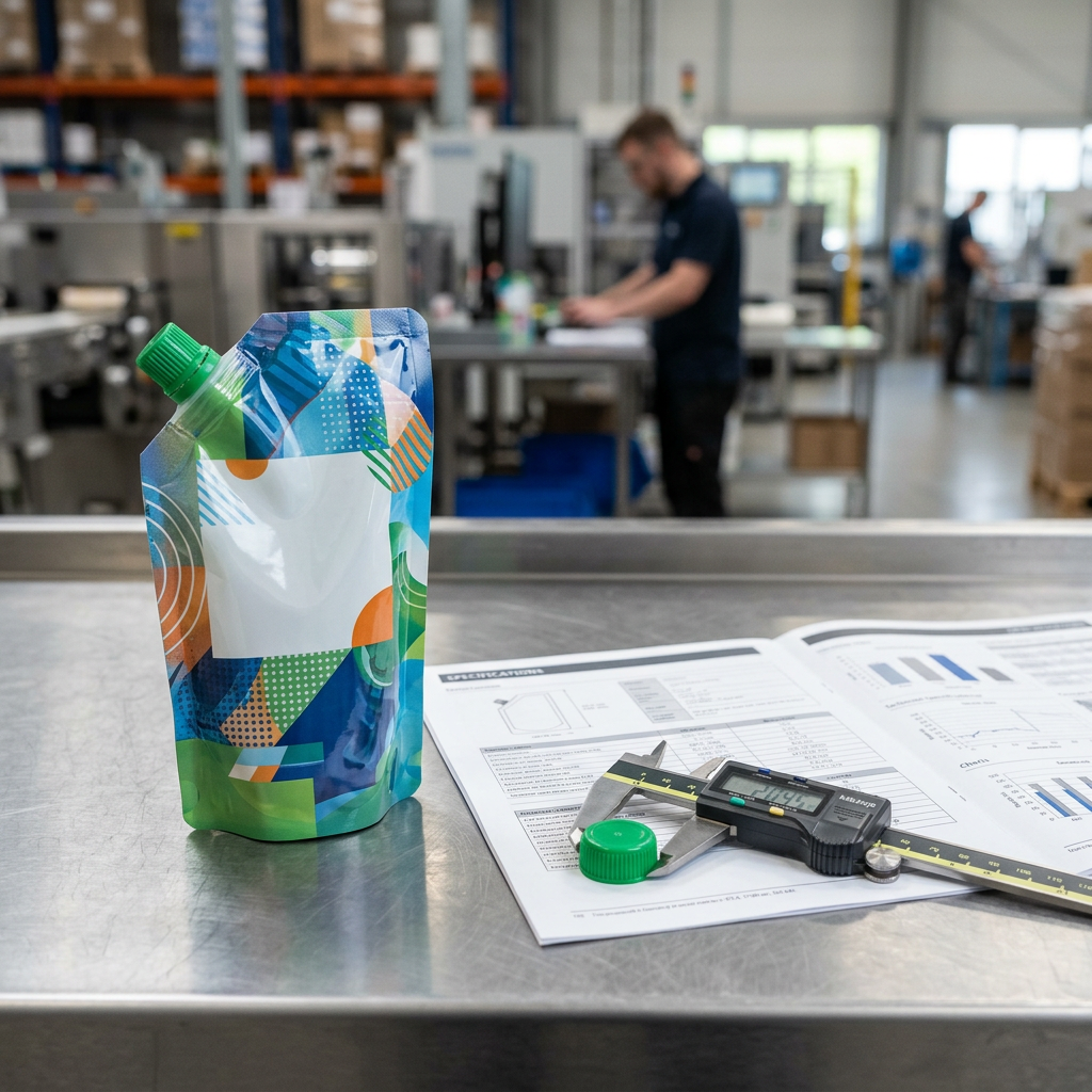 Technical specification inputs used to estimate custom spout pouch cost