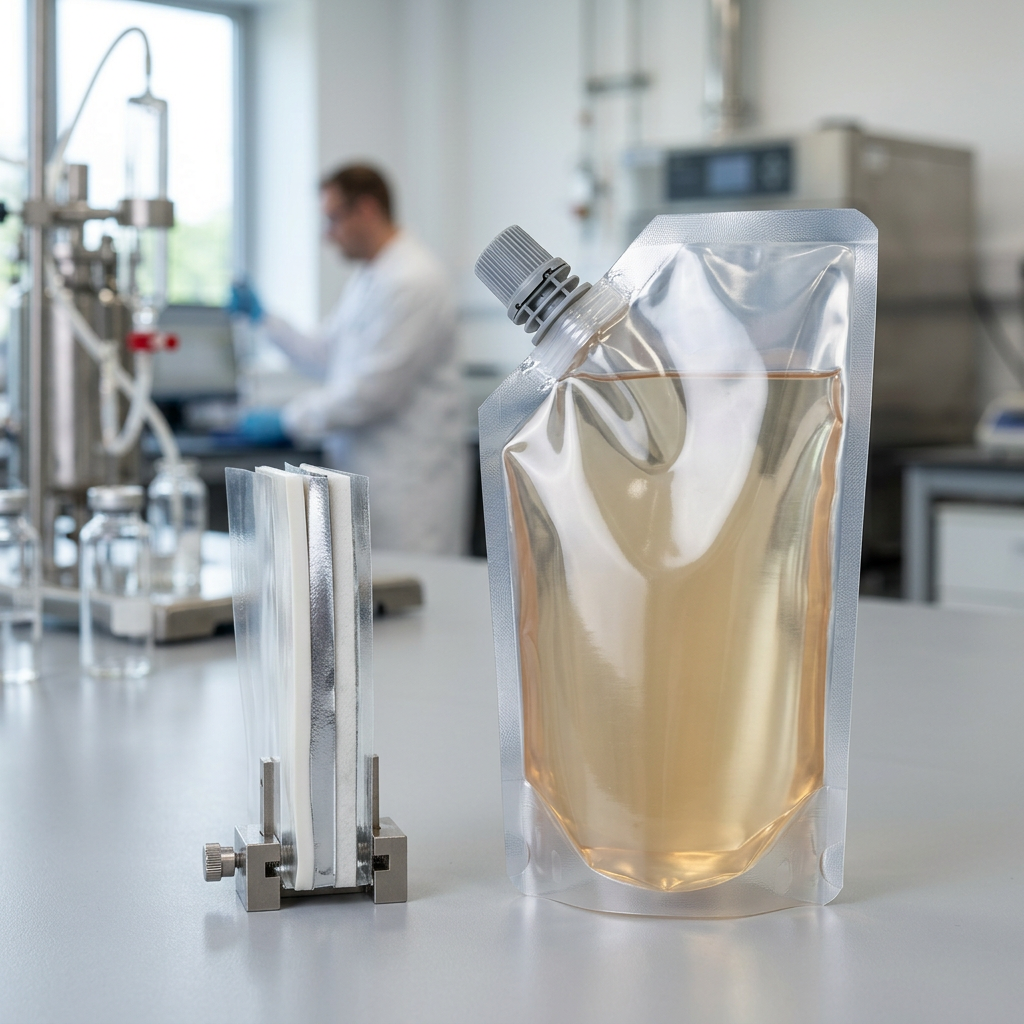 Multilayer flexible packaging laminate used for a spout pouch