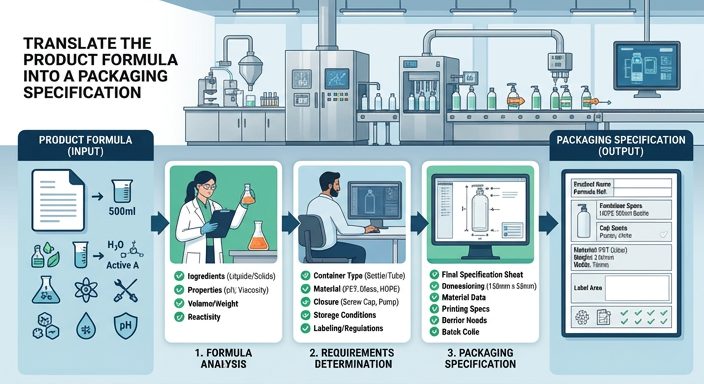Translate the Product Formula Into a Packaging Specification