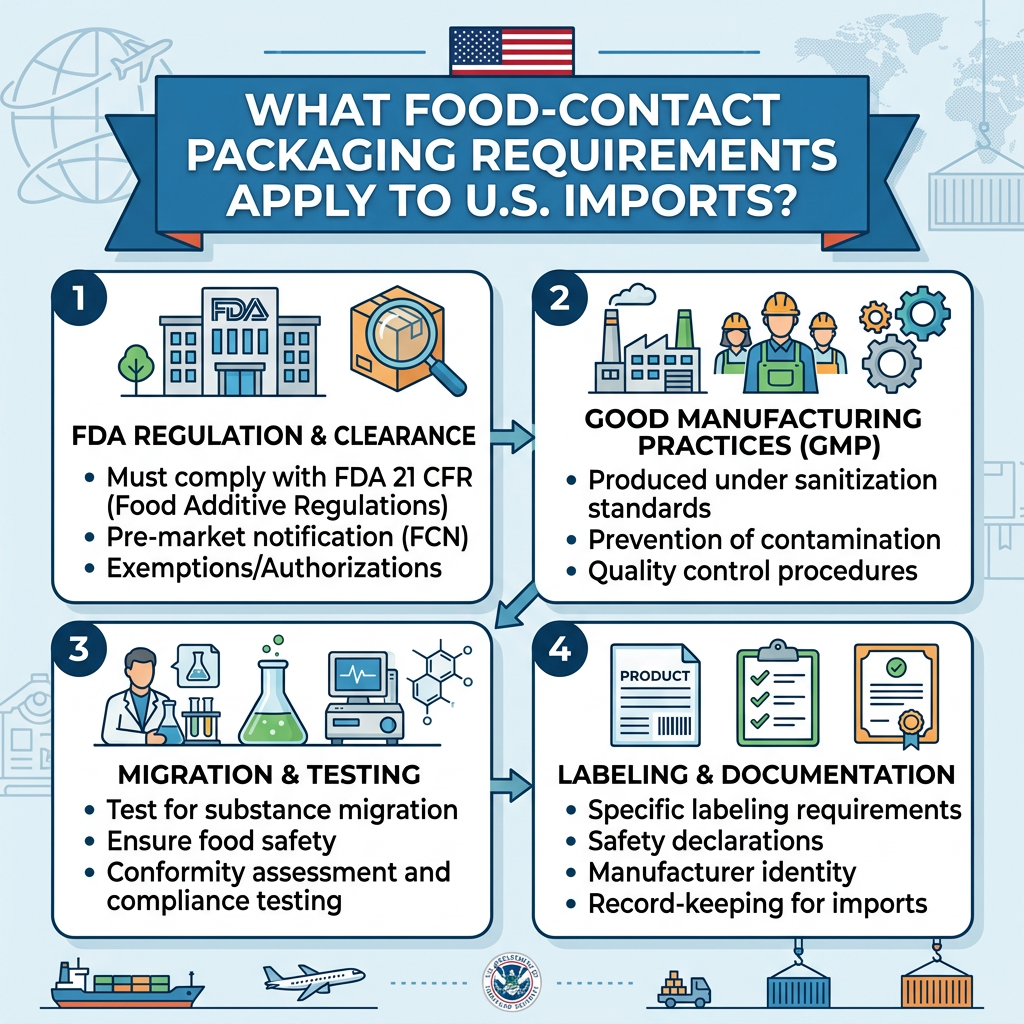 What Food-Contact Packaging Requirements Apply to U.S. Imports?