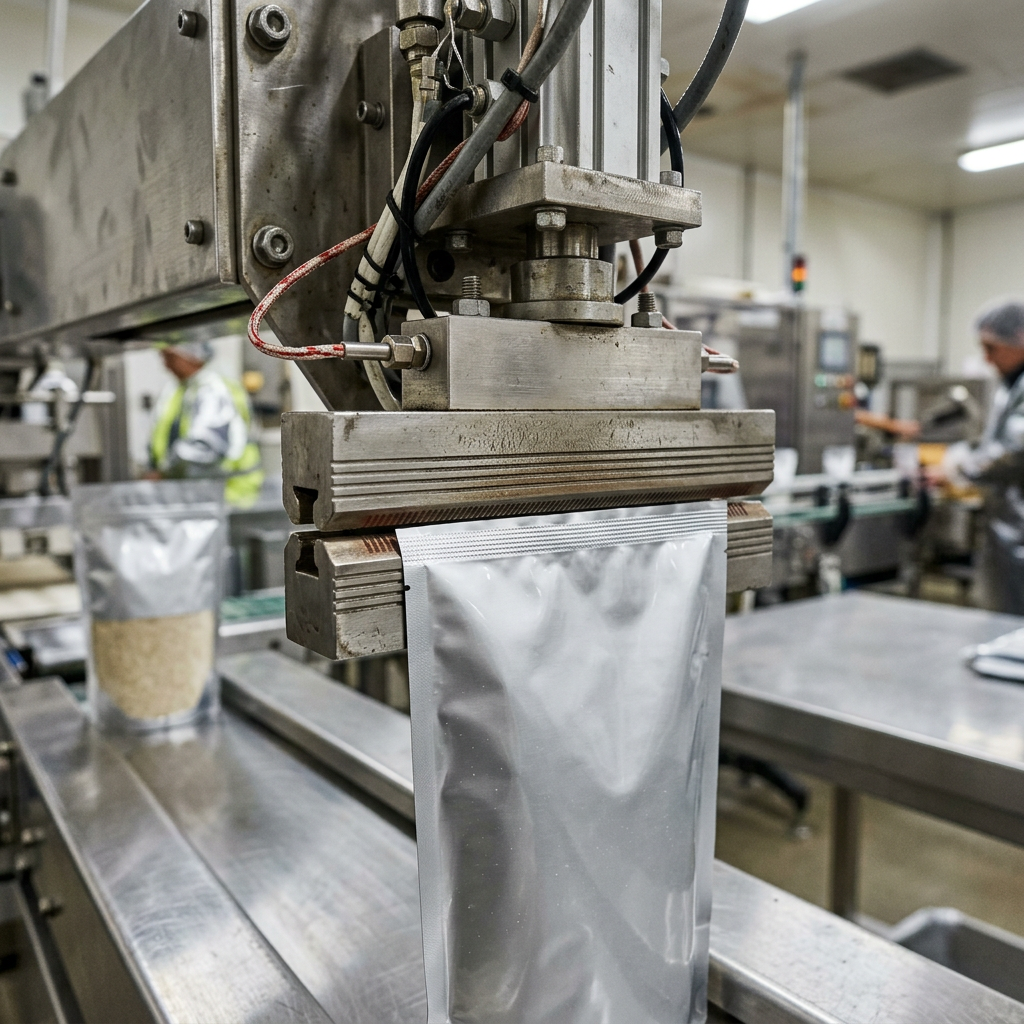 Heat-sealing process for an unbranded frozen food pouch