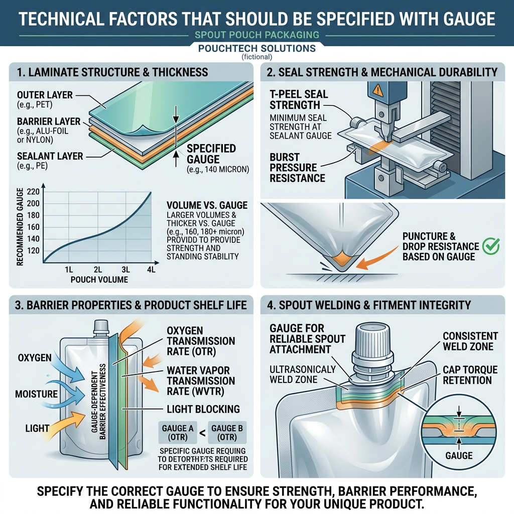 Technical factors that should be specified with gauge