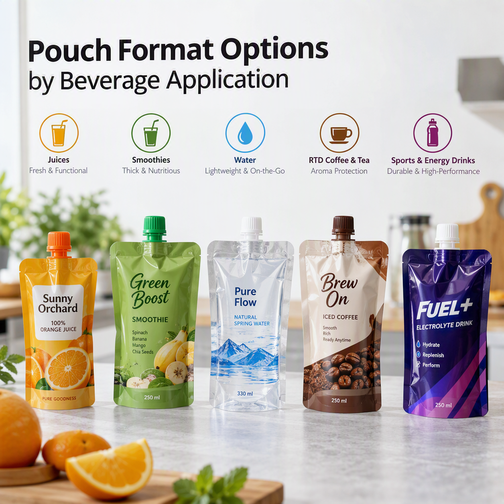 Pouch Format Options by Beverage Application