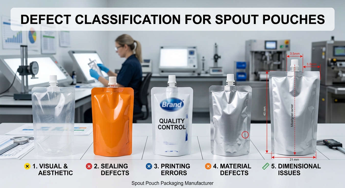 Defect Classification for Spout Pouches