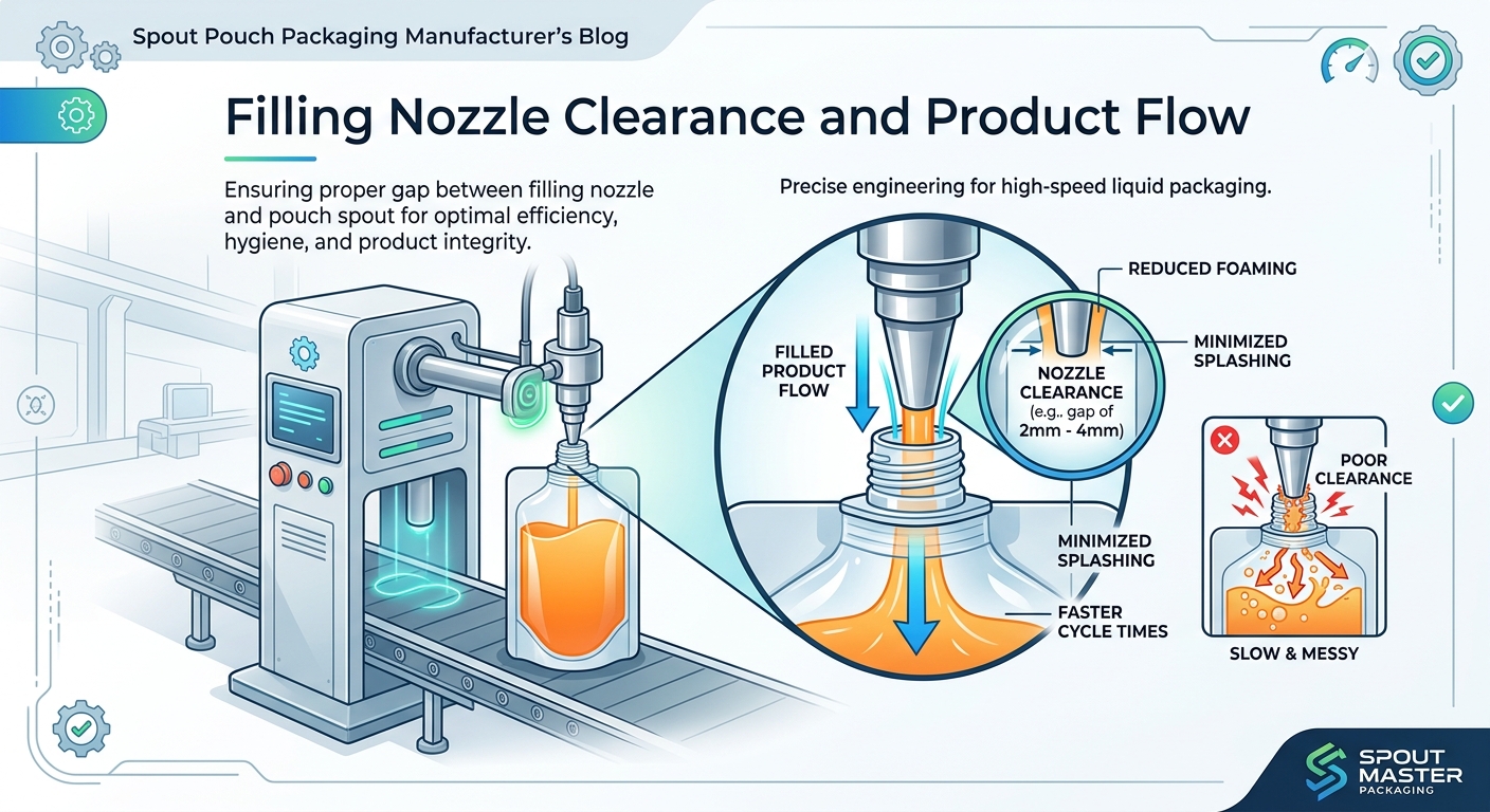 Filling Nozzle Clearance and Product Flow