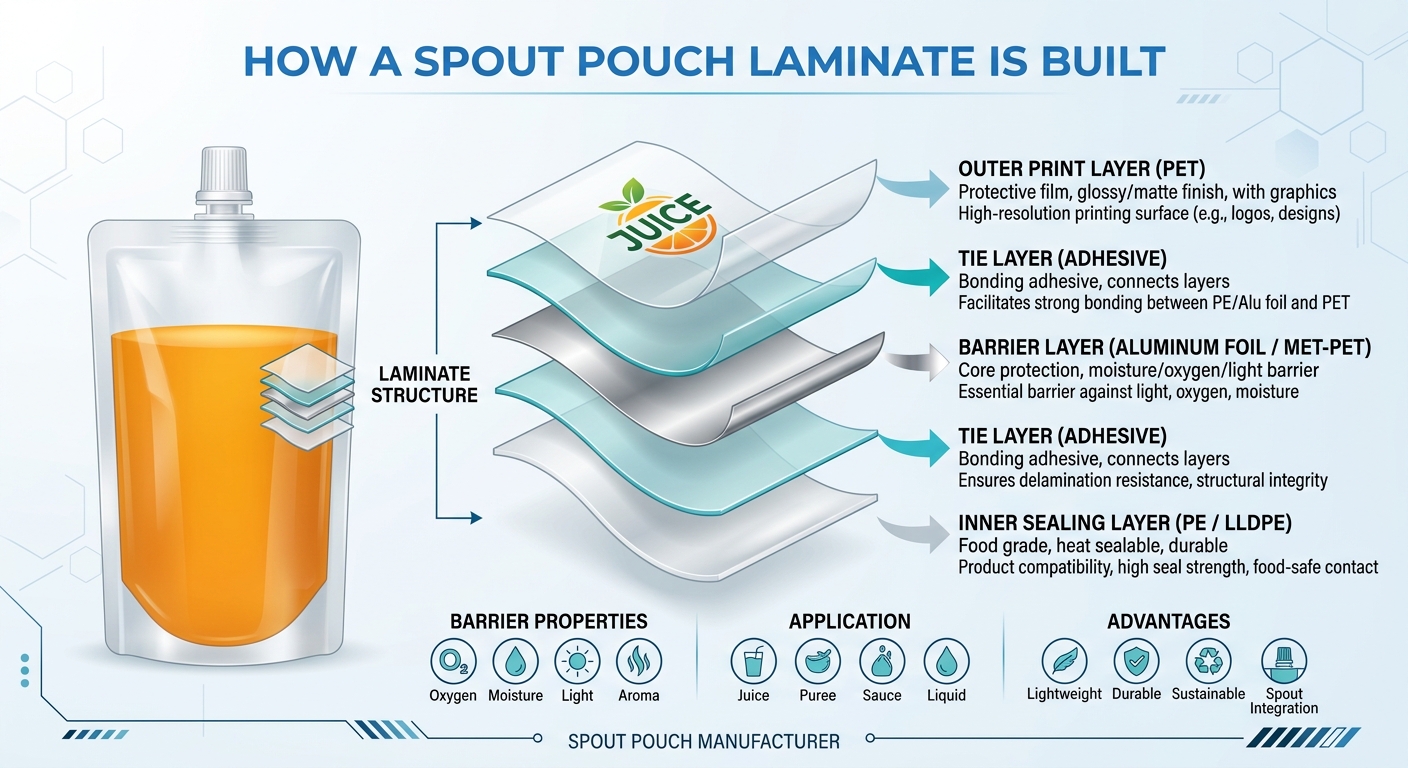 How a Spout Pouch Laminate Is Built