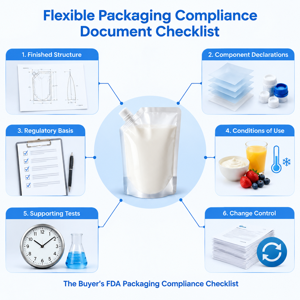 Checklist of documents used to review flexible food packaging compliance
